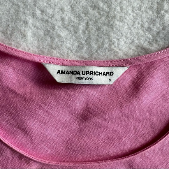 Amanda Uprichard Nessa Ruched Sheath Dress Pink Size S - Picture 3 of 12